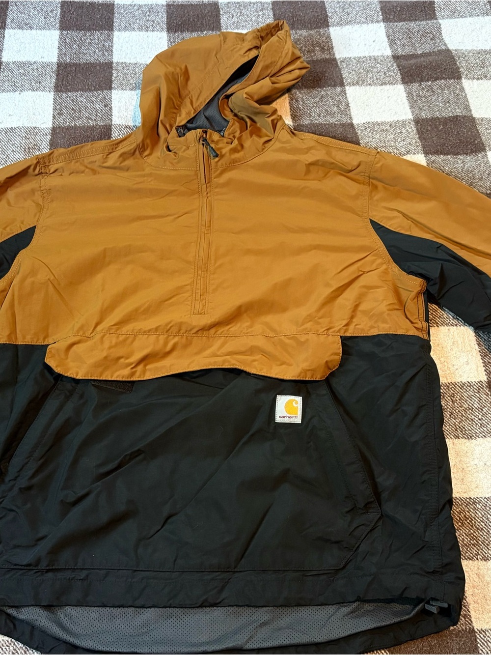 Carhartt Men’s Two-Tone Hooded Anorak Jacket - Brown/Black